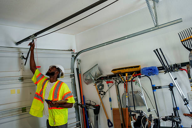 Professional Garage Door Panel Replacement technician working in Rockford, MI